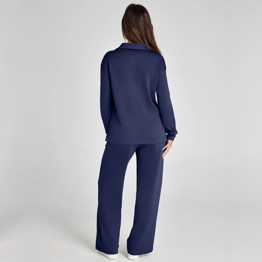 Puck | Luxe Loungewear Set met Comfy Broek en V-hals