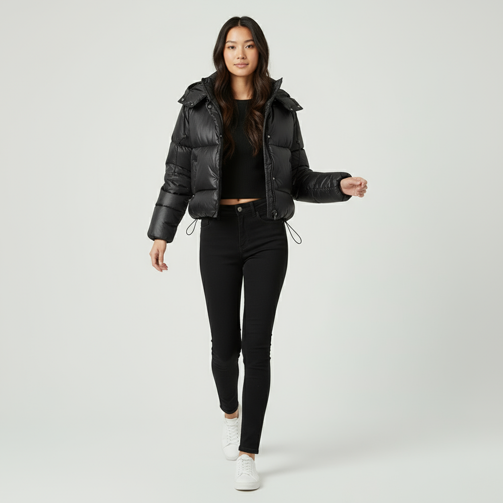 Dames Pufferjas met Capuchon – Licht & Warm