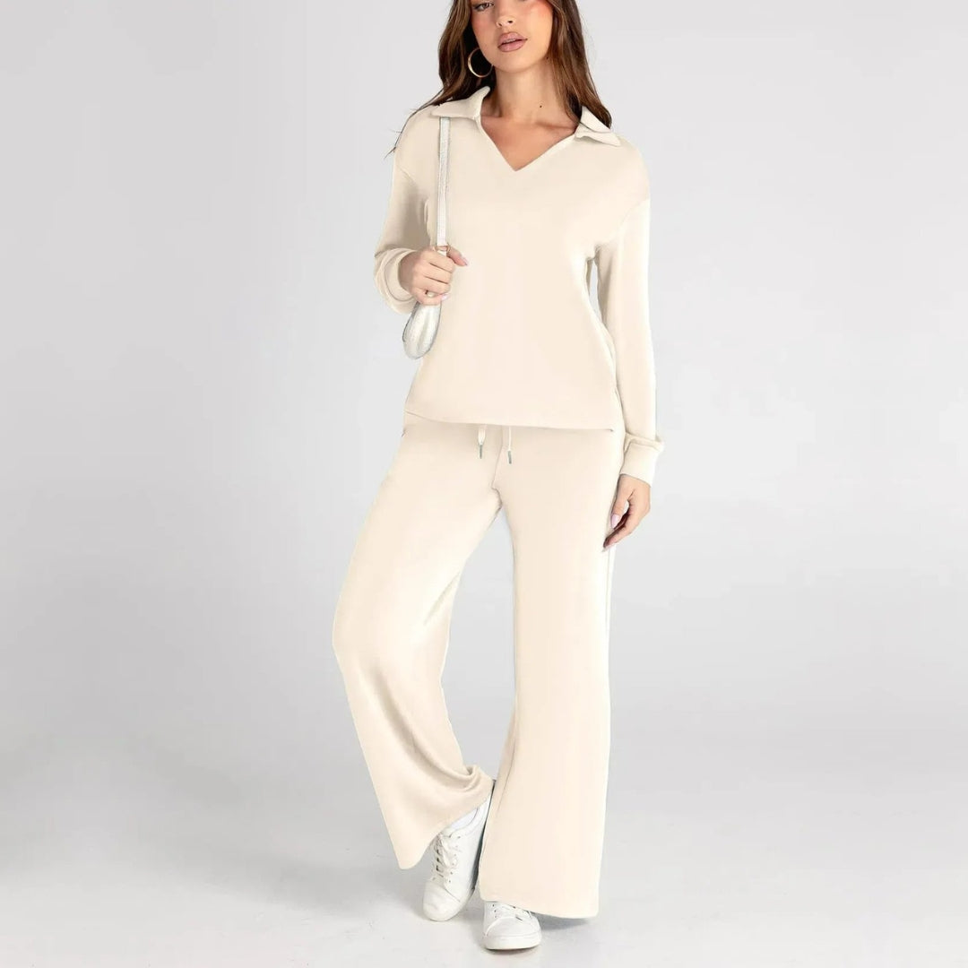 Puck | Luxe Loungewear Set met Comfy Broek en V-hals