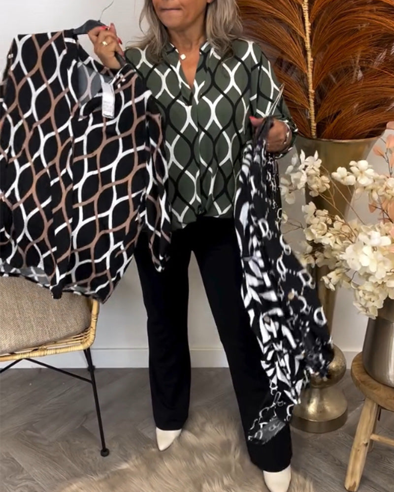 Floor – Blouse met Grafische Print