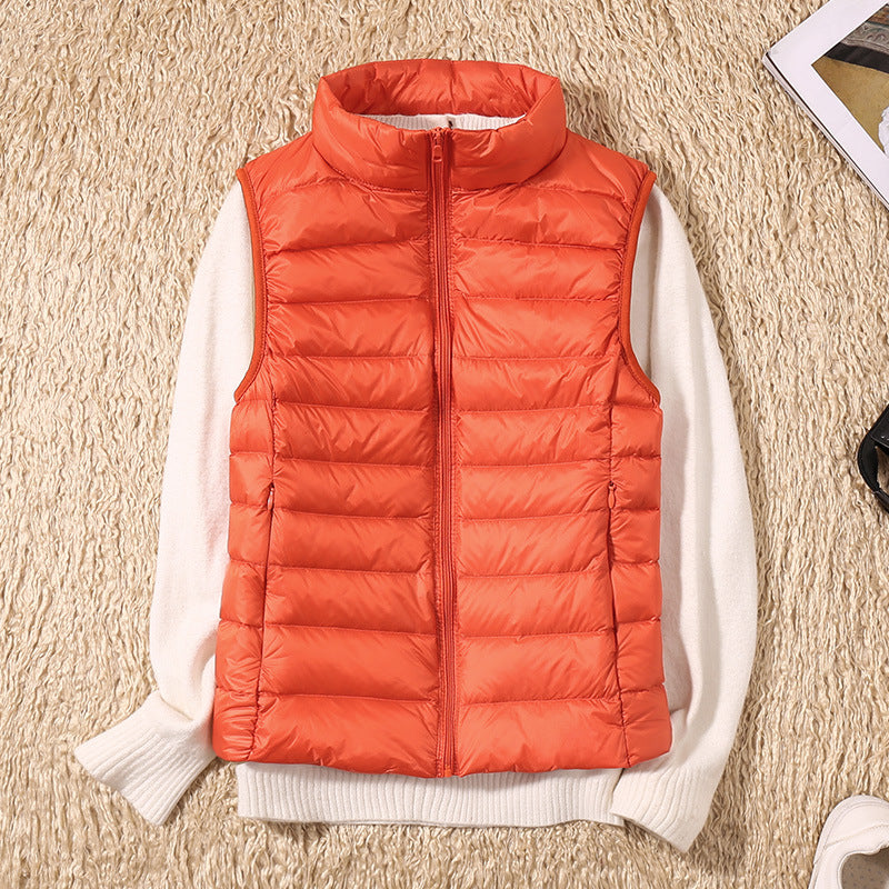 Amy | Lichtgewicht donsbodywarmer met plooidetail