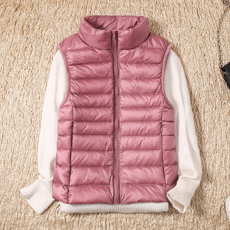 Amy | Lichtgewicht donsbodywarmer met plooidetail