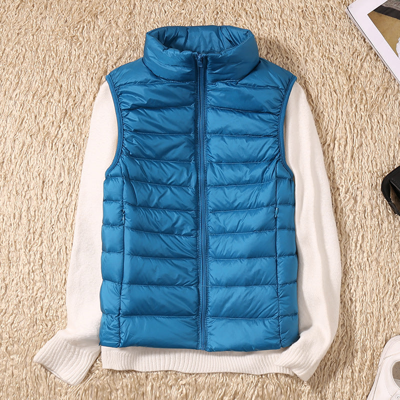 Amy | Lichtgewicht donsbodywarmer met plooidetail