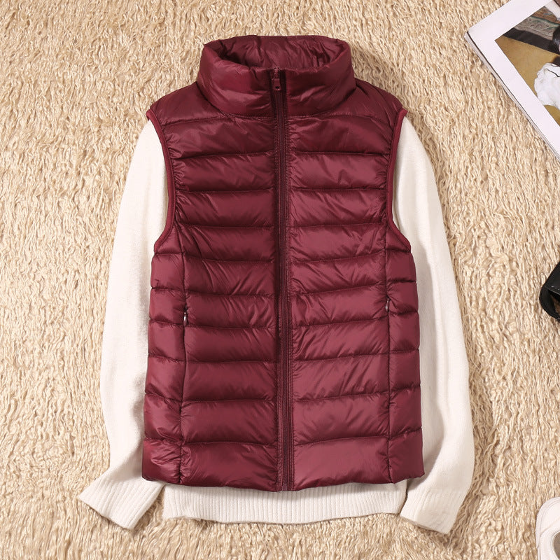 Amy | Lichtgewicht donsbodywarmer met plooidetail