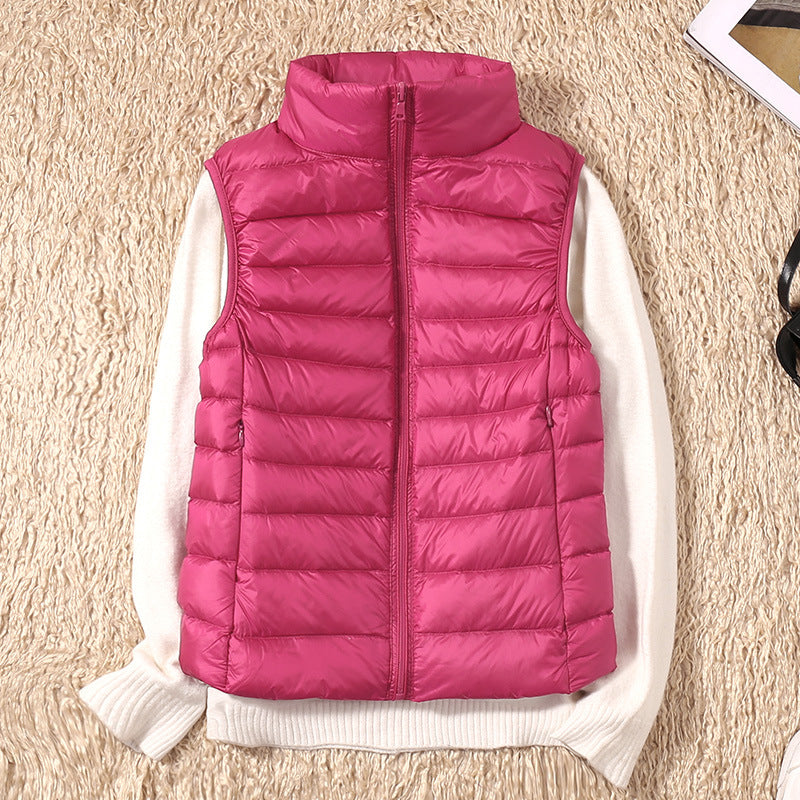 Amy | Lichtgewicht donsbodywarmer met plooidetail