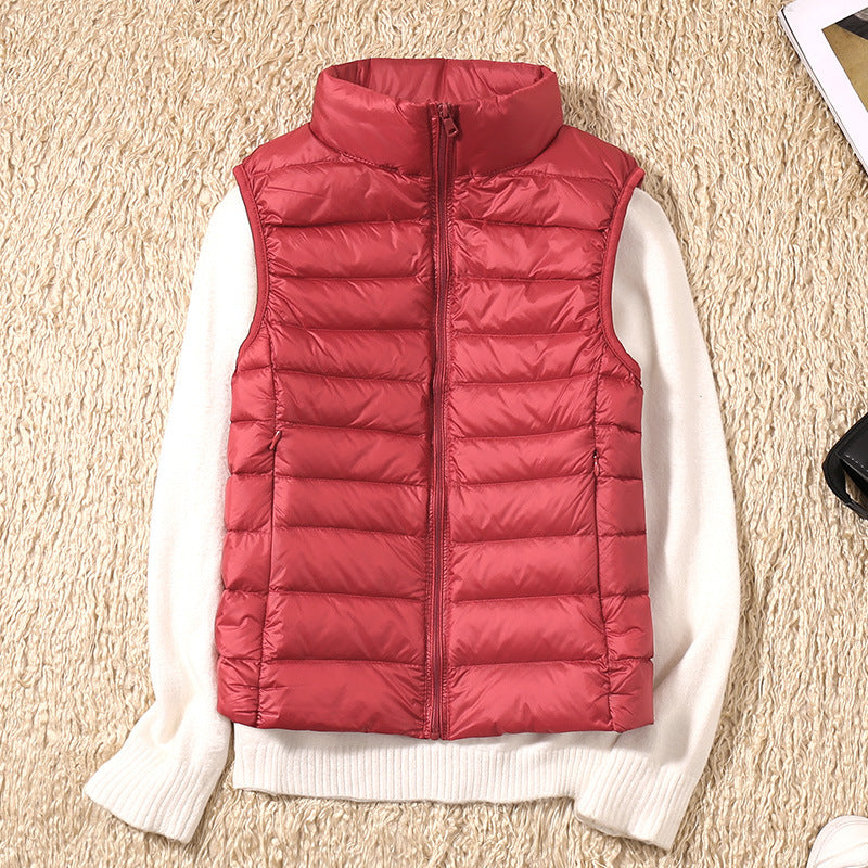 Amy | Lichtgewicht donsbodywarmer met plooidetail