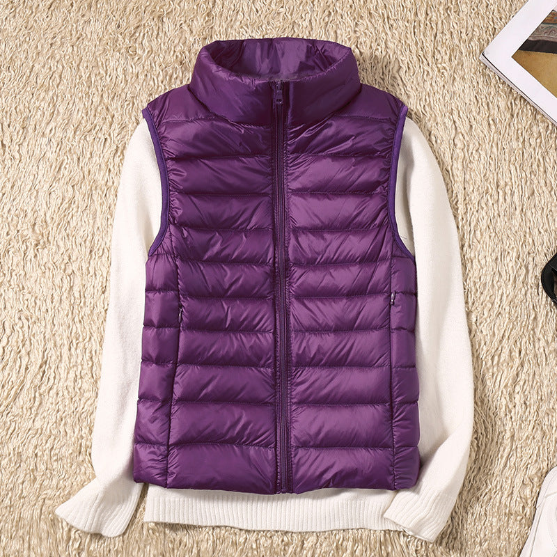 Amy | Lichtgewicht donsbodywarmer met plooidetail
