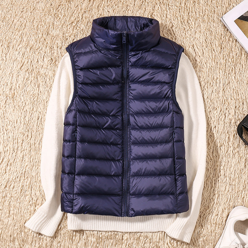 Amy | Lichtgewicht donsbodywarmer met plooidetail