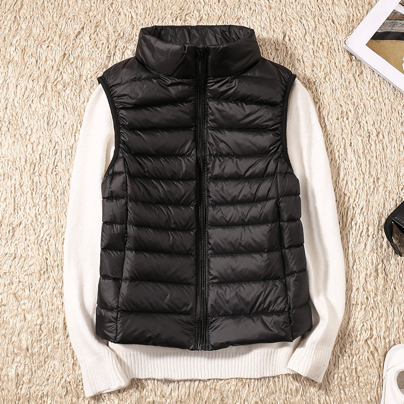 Amy | Lichtgewicht donsbodywarmer met plooidetail