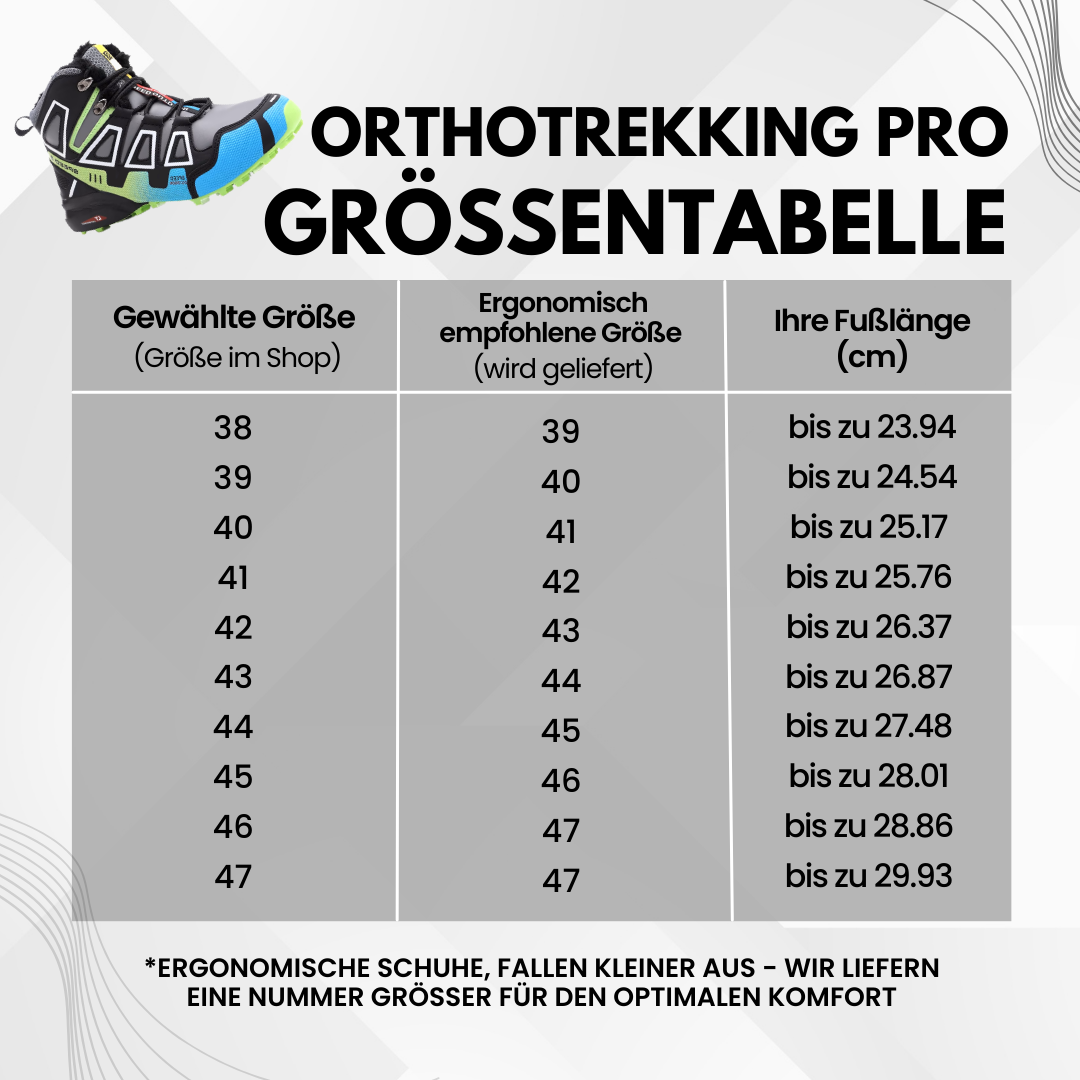 OrthoTrekking - Ergonomische pijnverlichtende trekking- en wandelschoenen