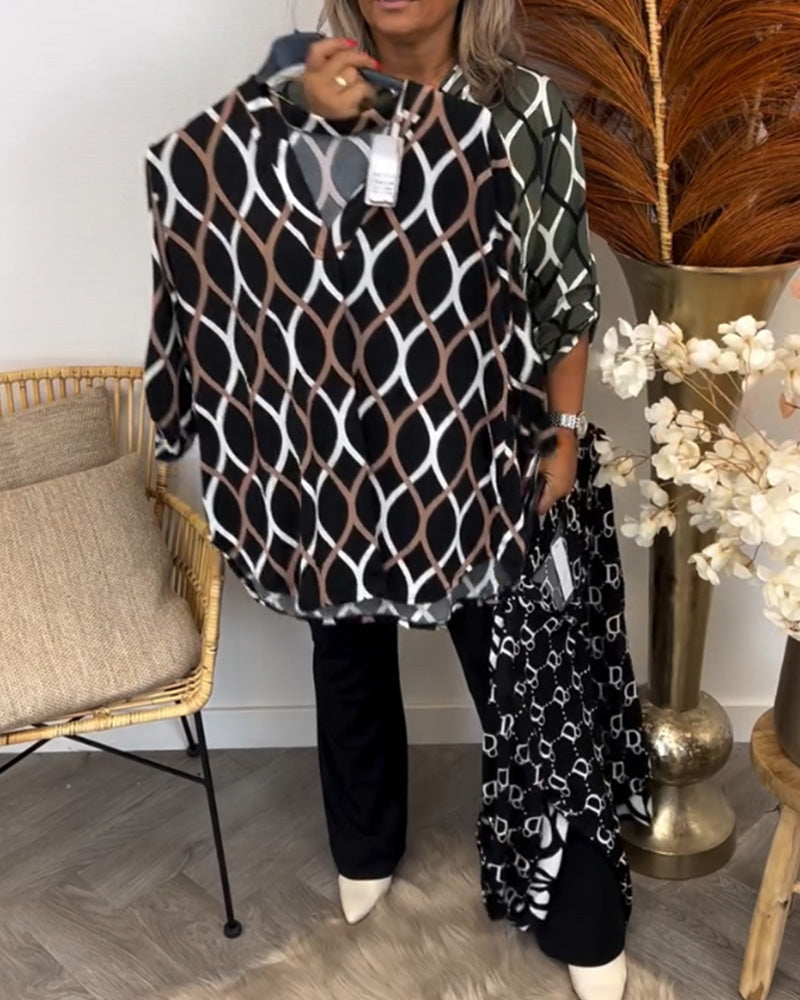 Floor – Blouse met Grafische Print