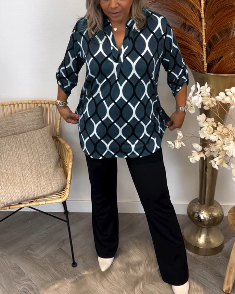 Floor – Blouse met Grafische Print