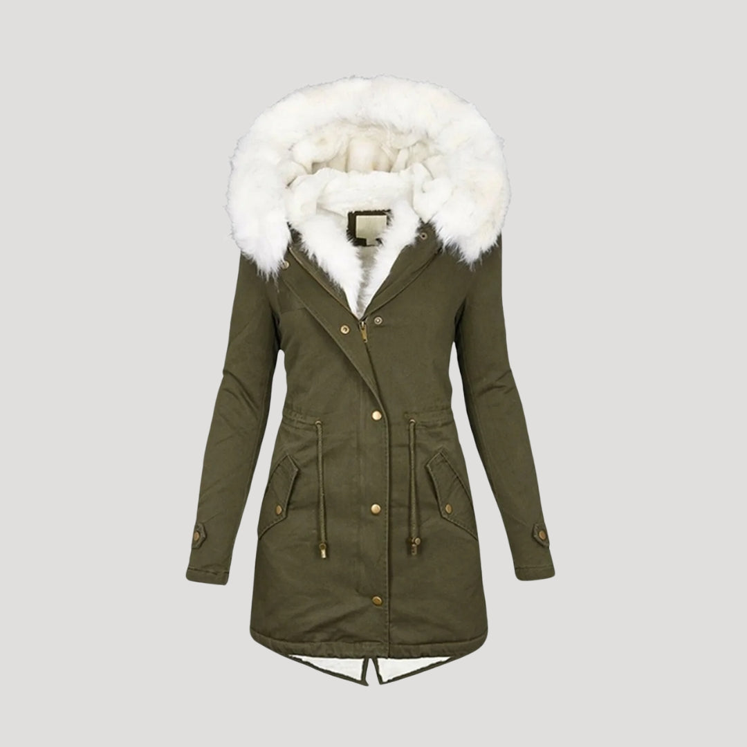 Anja Belted Fur Parka