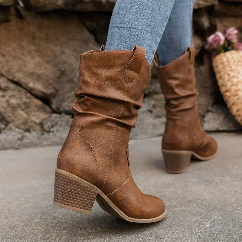 Amo | Klassieke Mid-Calf Western Boots