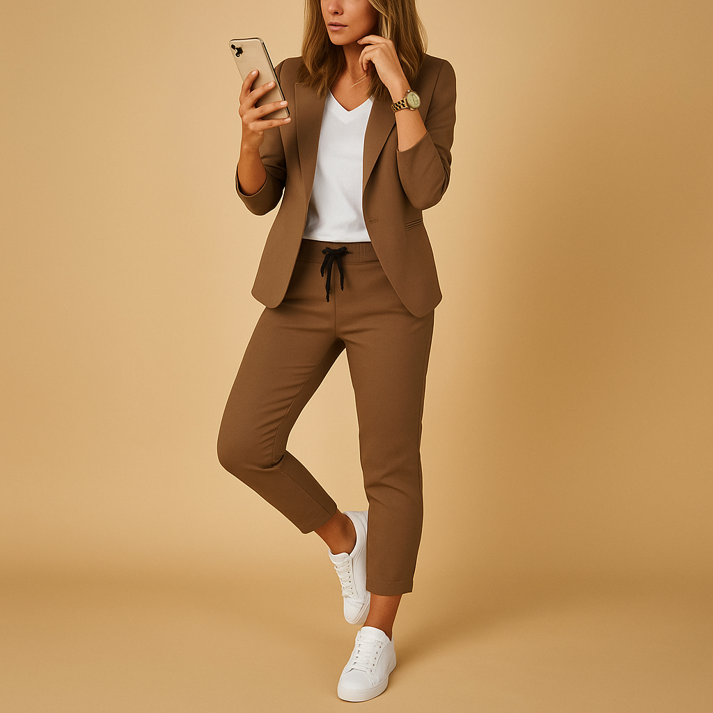 Getailleerde blazer en pantalon set voor dames | Malou
