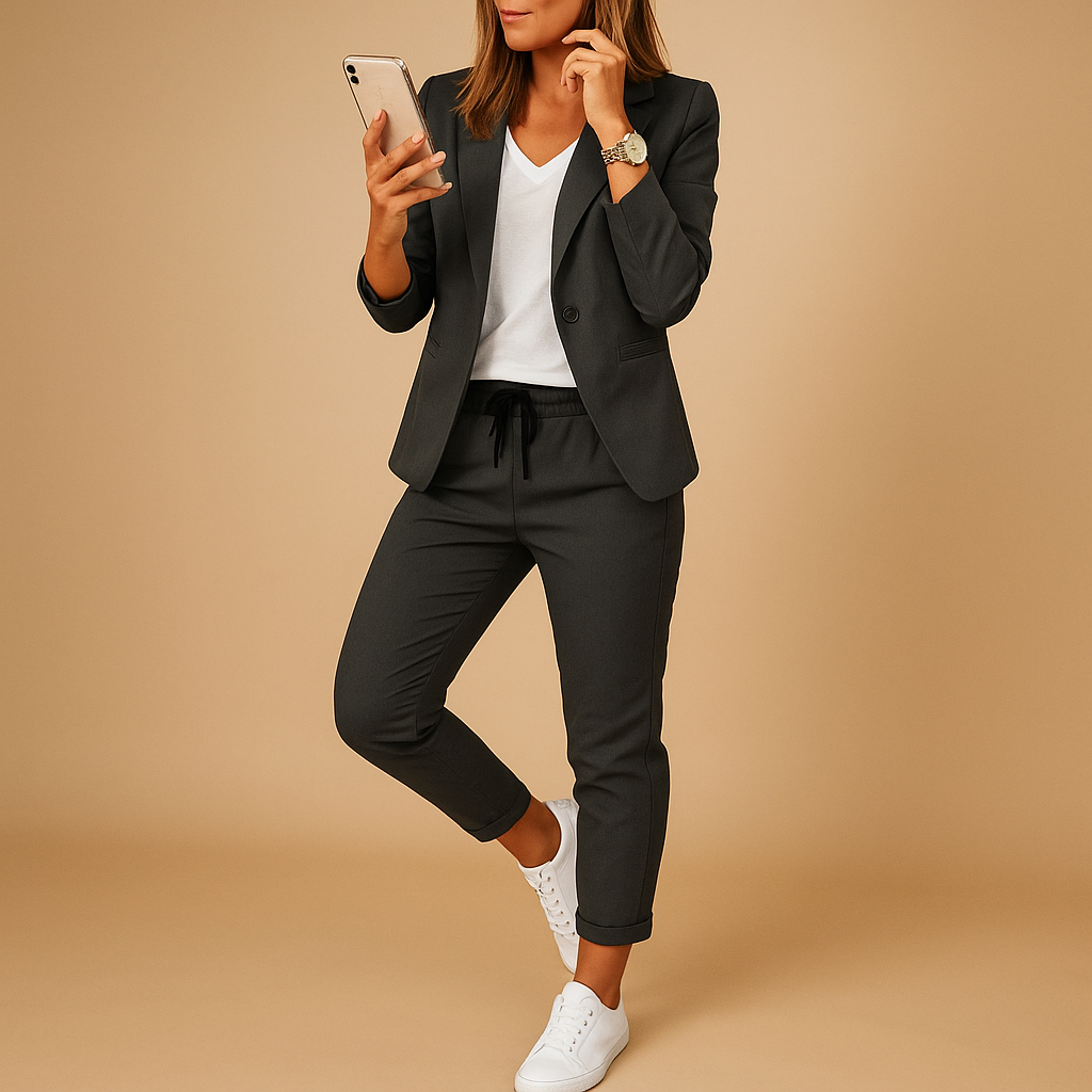 Getailleerde blazer en pantalon set voor dames | Malou