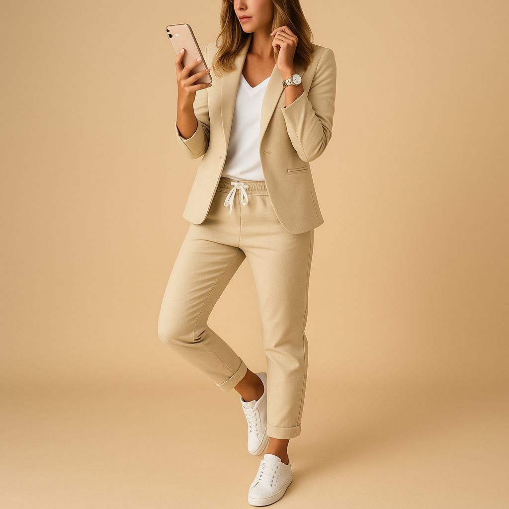 Getailleerde blazer en pantalon set voor dames | Malou