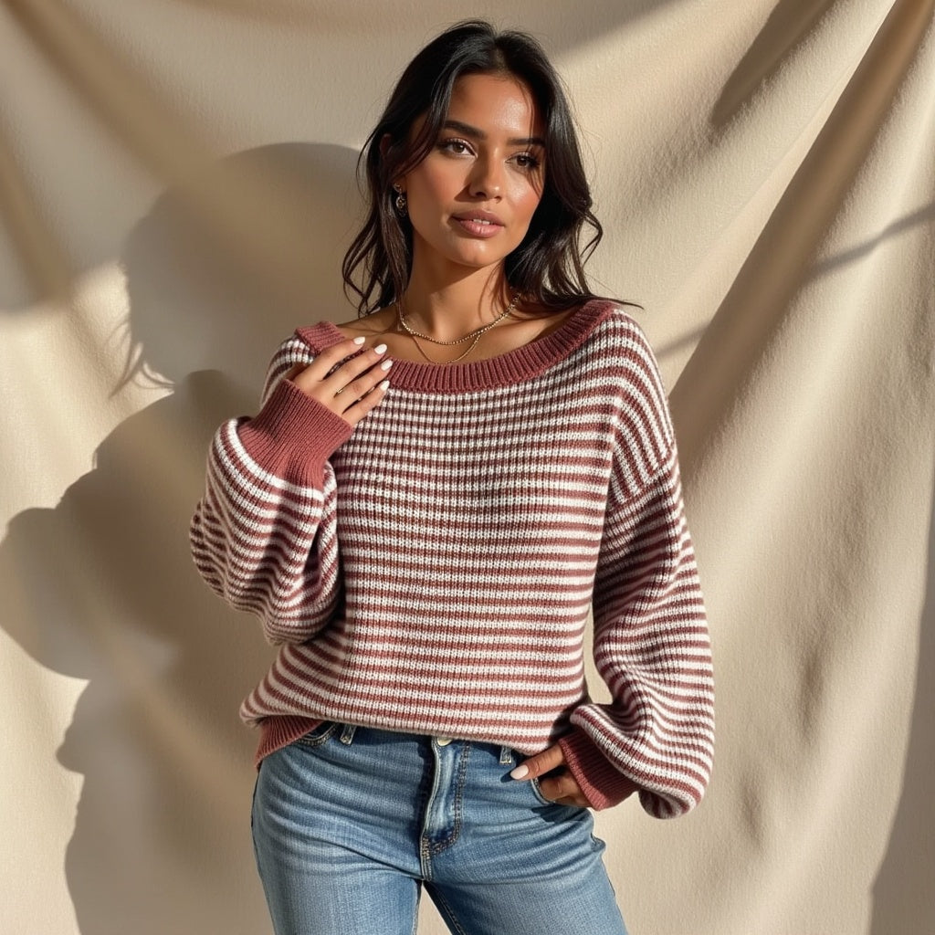Mathilde | Gebreide Off-Shoulder Top