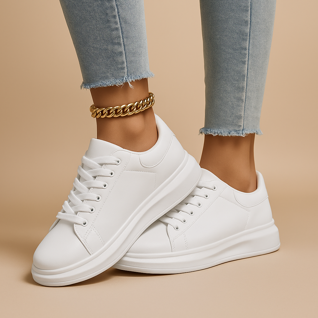 Witte sneakers met minimalistisch design voor dames | Jill