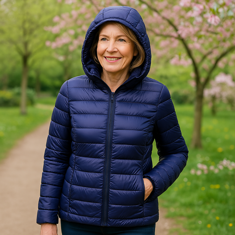 Elara Gevoerde Tussenjas | Donkerblauw
