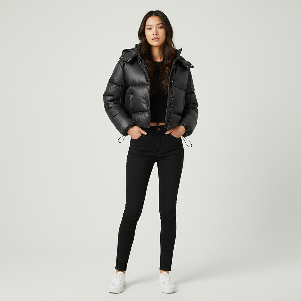 Dames Pufferjas met Capuchon – Licht & Warm