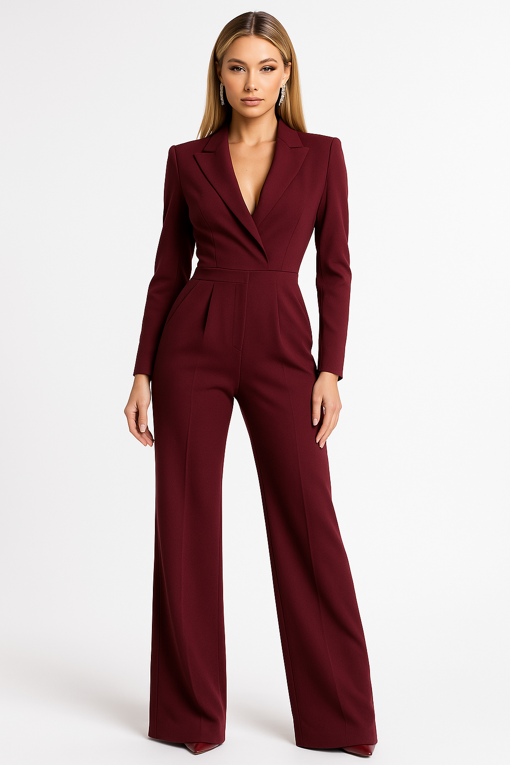 Dames Jumpsuit met Diepe V-hals | Elegante pasvorm met moderne uitstraling