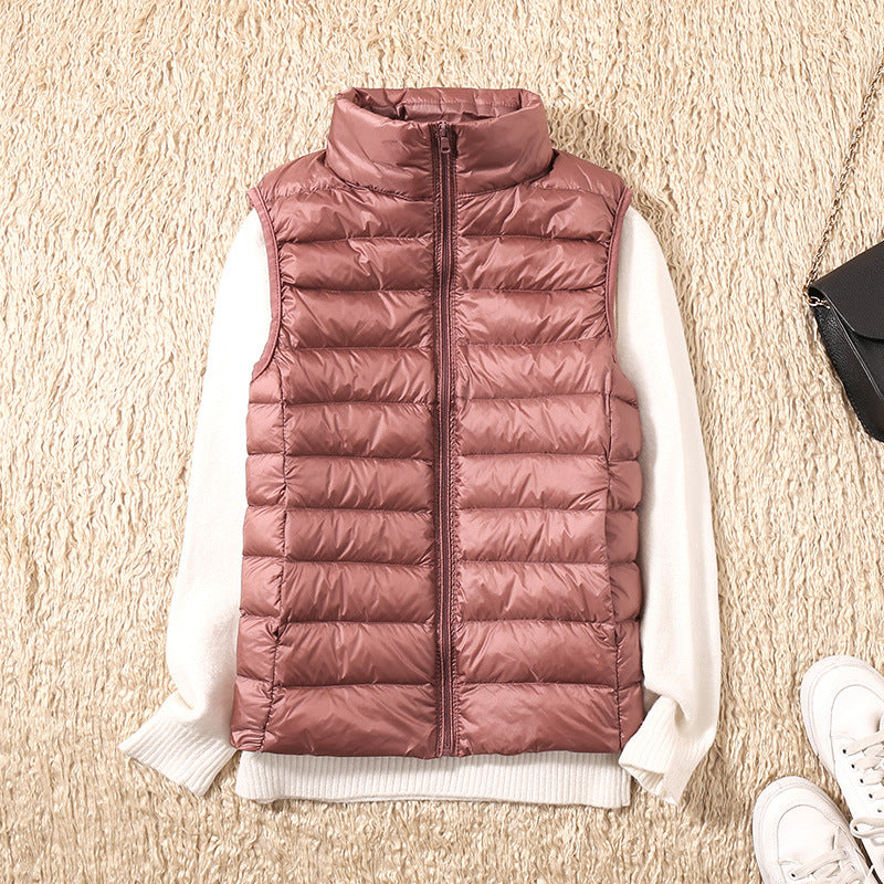 Amy | Lichtgewicht donsbodywarmer met plooidetail