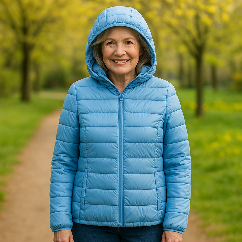 Elara Gevoerde Tussenjas | Babyblauw