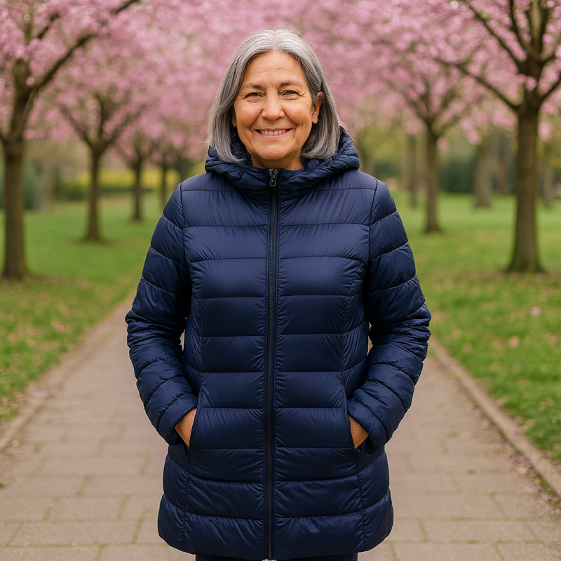 Yara Lange Gevoerde Tussenjas | Donkerblauw