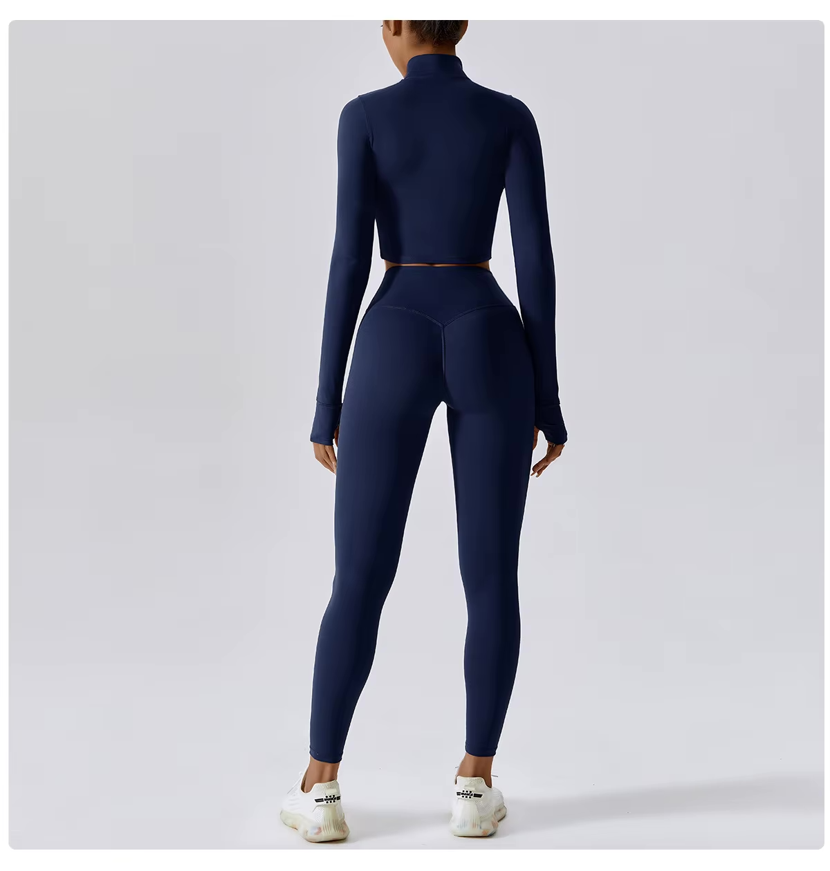 Fenna Sport Set | Dames 3-delige sportoutfit met high-waist legging, sport-bh en cropped jack