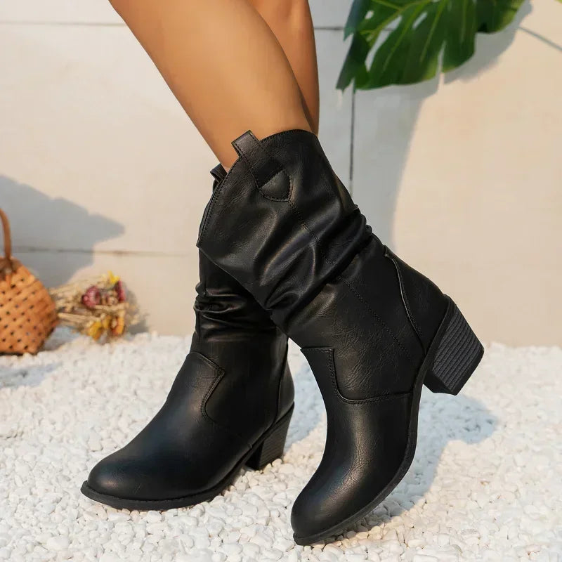 Amo | Klassieke Mid-Calf Western Boots