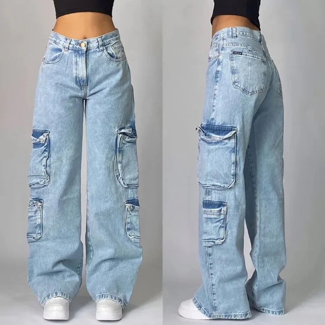 Maud - Retro Baggy Cargo Jeans