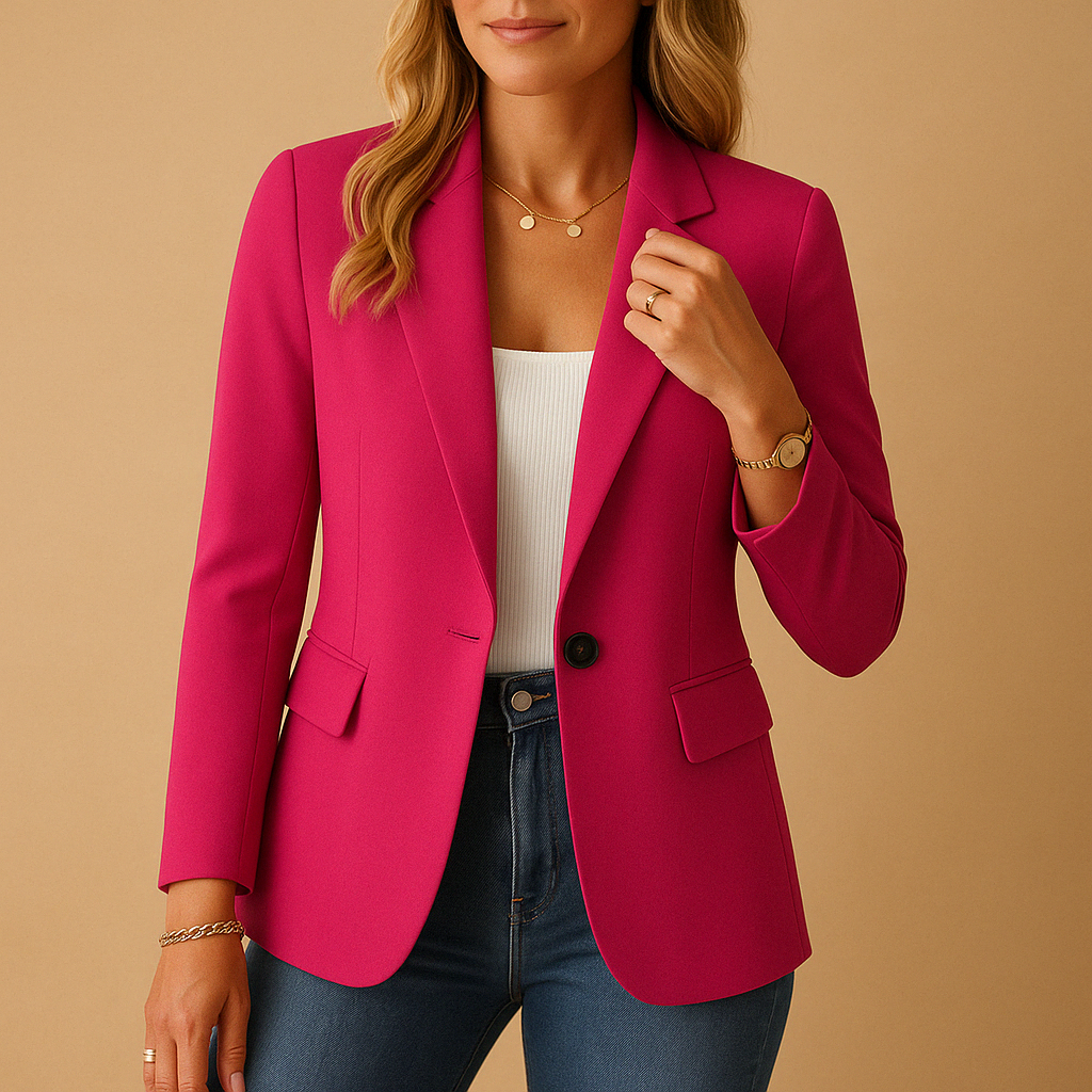 Getailleerde blazer met comfortabele pasvorm voor dames | Joella