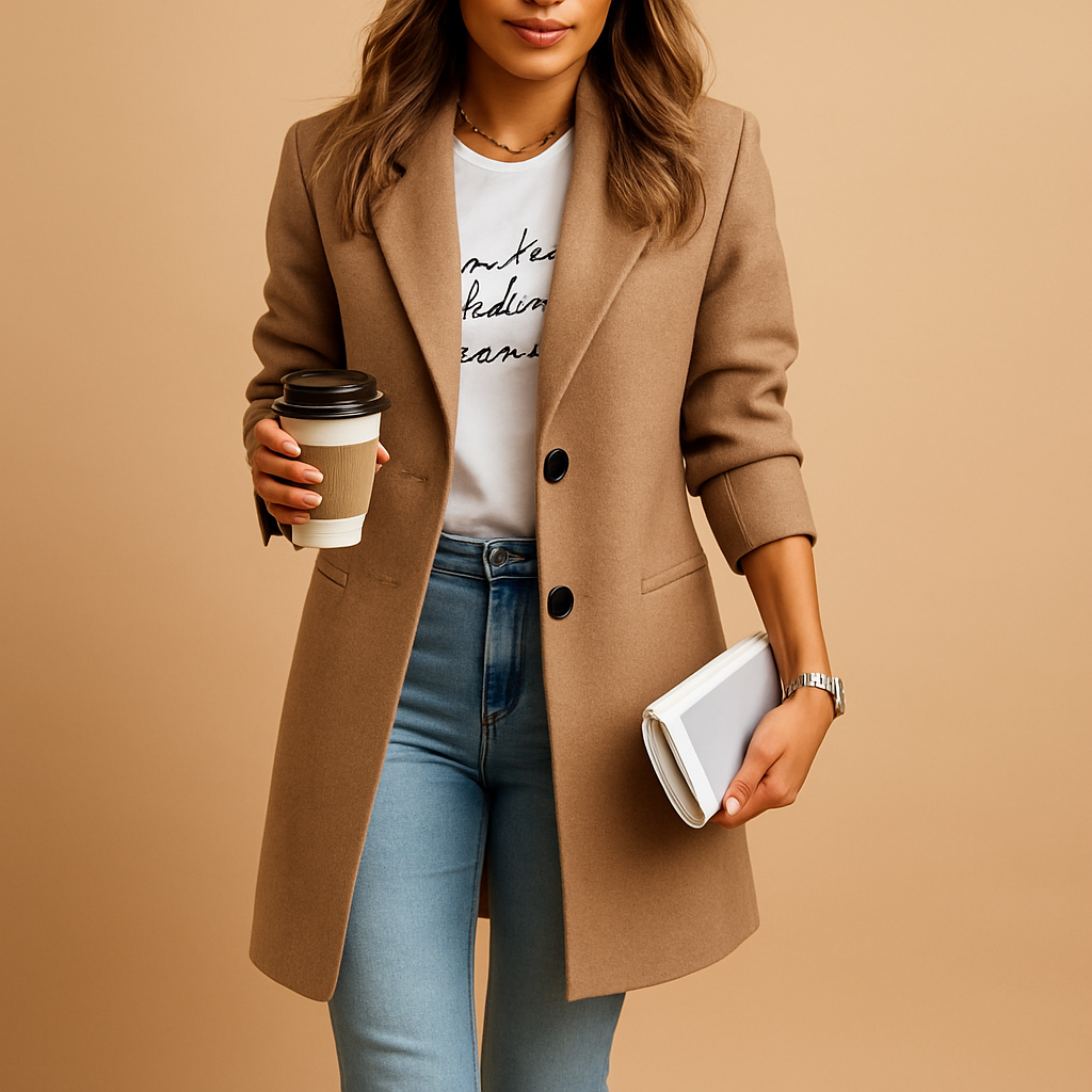 Dames Halflange Mantel | Elegante jas met tijdloos design