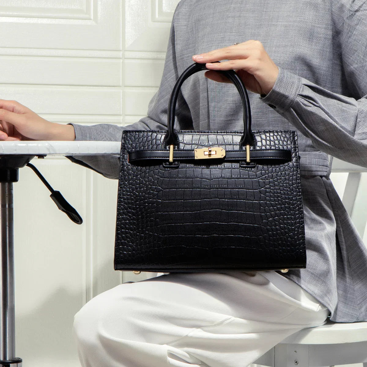 The Alluré -  Croco Bag