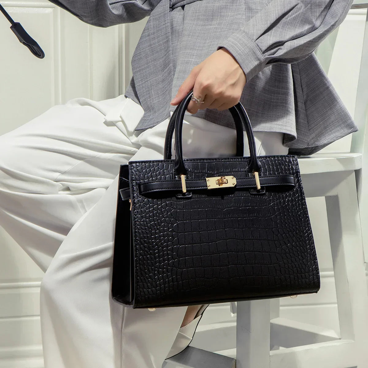 The Alluré -  Croco Bag