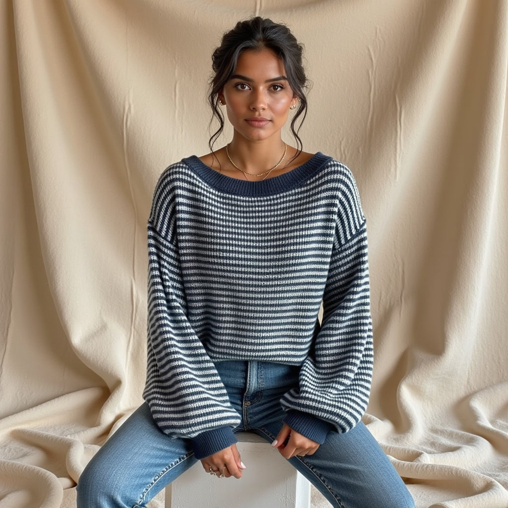 Mathilde | Gebreide Off-Shoulder Top