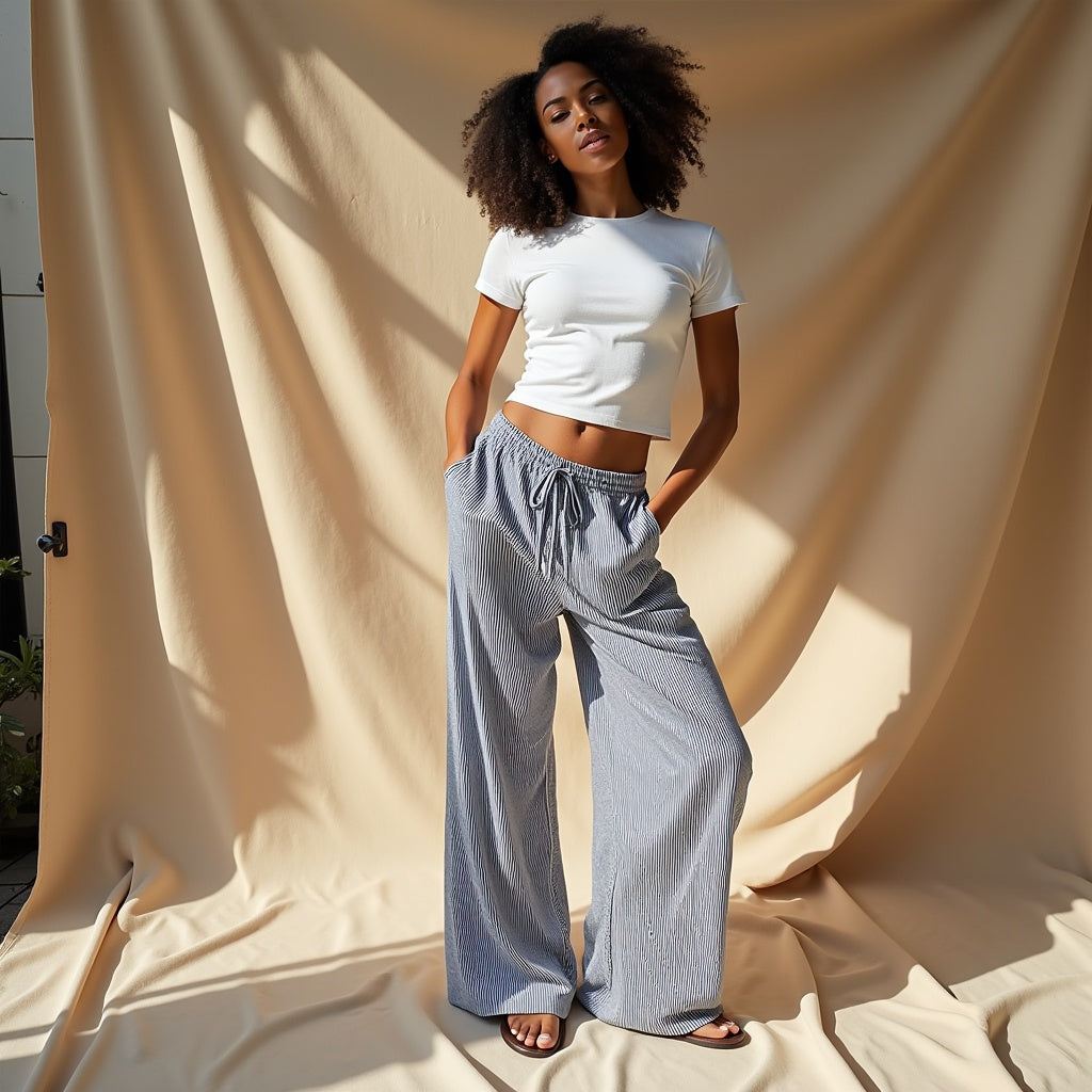 Noa | Gestreepte Broek